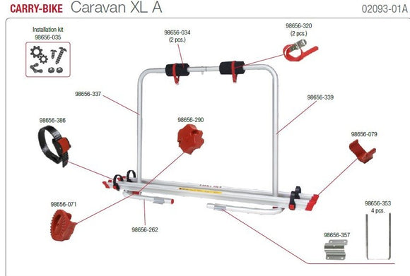 RICAMBI CARAVAN XL A: MENSOLA D'APPOGGIO CANALINE - AccessoriCaravan.it