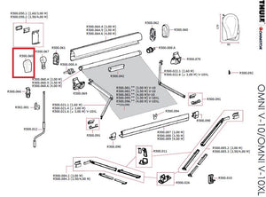 RICAMBI OMNISTOR THULE V10-V10XL: CUFFIA TERMINALE DX/SX - AccessoriCaravan.it