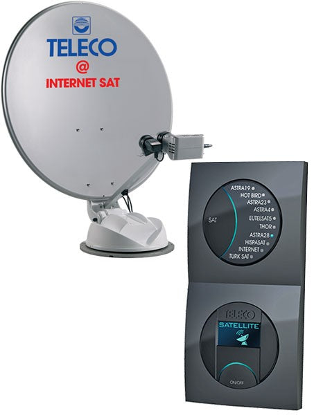 TELECO: INTERNET SAT 85 (INTERNET & TV) – ANTENNA SATELLITE AUTOMATICA - AccessoriCaravan.it
