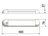 MOD. 135 OFOLUX: PLAFONIERA LUNGA ABS SCHERMO OPALINO VERSIONE LED - AccessoriCaravan.it