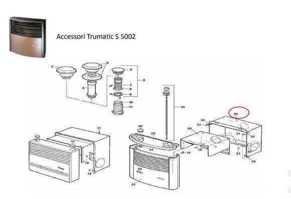 TRUMA S5002: NICCHIA POSTERIORE COMPLETA - AccessoriCaravan.it