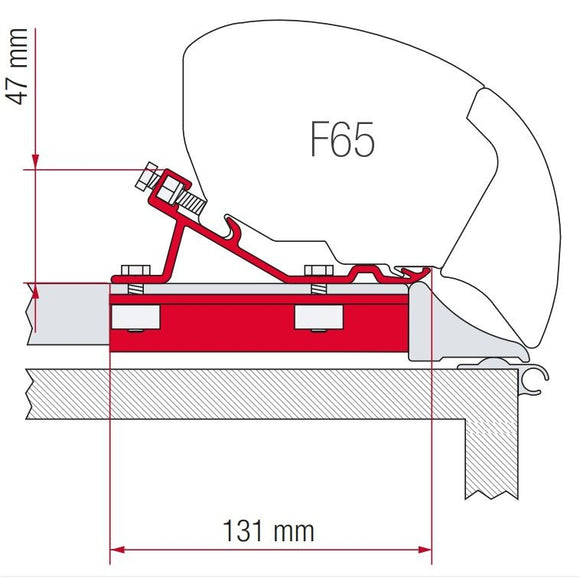 KIT FIXING-BAR: STAFFE PER MONTAGGIO VERANDA F65 AL PARTAPACCHI FIXING BAR - AccessoriCaravan.it