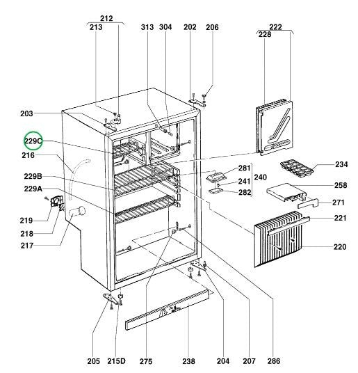 RICAMBI FRIGO RM4230L PARTI MOBILE: GRIGLIA RIPIANO SUPERIORE ZINCATA - AccessoriCaravan.it