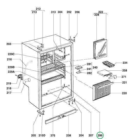 RICAMBI FRIGO RM4230-4230L PARTI MOBILE: BULLONE DI FISSAGGIO - AccessoriCaravan.it
