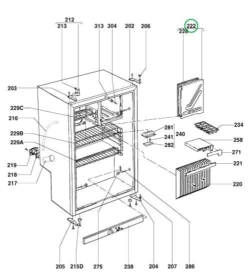 RICAMBI FRIGO RM4230 PARTI MOBILE: SPORTELLO FREEZER COMPLETO - AccessoriCaravan.it