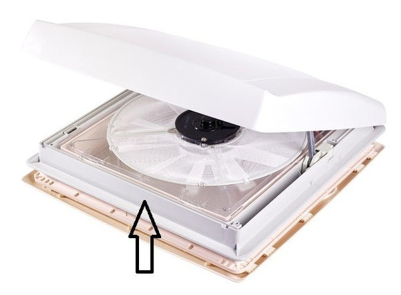 CORNICE SUPERIORE DI RICAMBIO OBLO' OMNIVENT C/CERNIERE - AccessoriCaravan.it