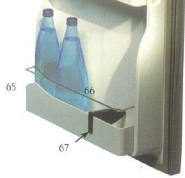 Astina fermabottiglie per frigo Dometic Electrolux RM serie 6000-7000 di  caravan e camper
