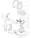 RICAMBI TOILETTE WC A CASSETTA C200-CS TETHFORD - accessoricaravan - accessori camper ricambi caravan